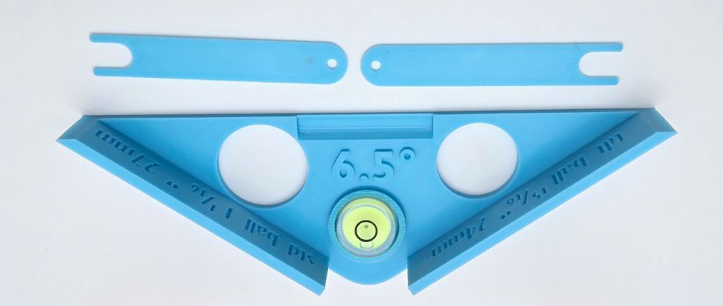 Pinball Leveler 6.5 degree & Flipper Alignment Tool Kit with Flipper Height Gauges