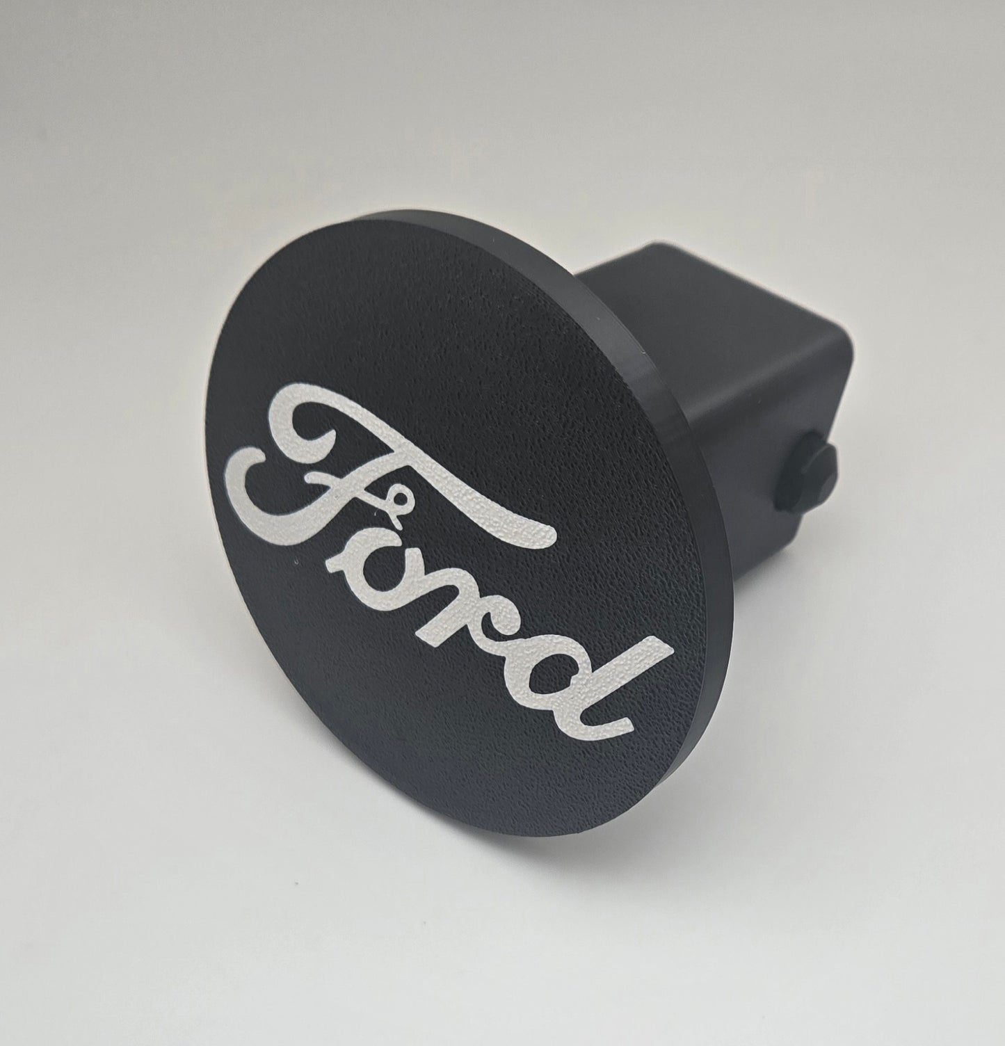 custom Ford tow hitch cover with text logo – fits standard 2 inch receiver