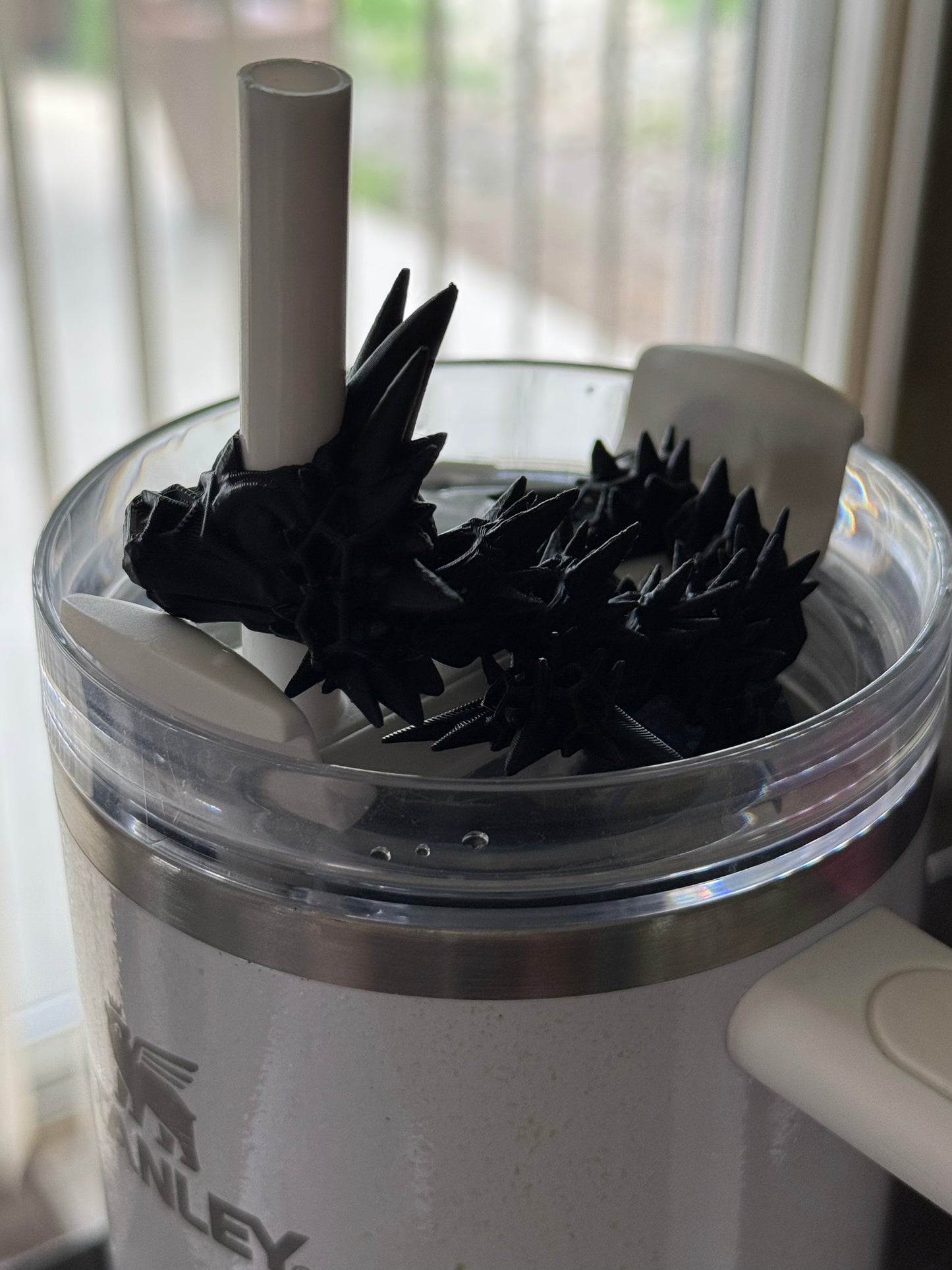 3D printed dragon straw topper – fantasy accessory for tumblers and drinks