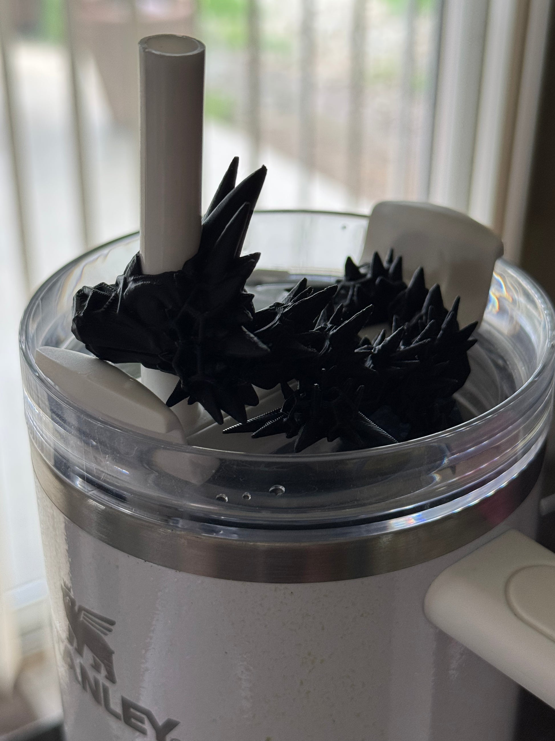 3D printed dragon straw topper – fantasy accessory for tumblers and drinks