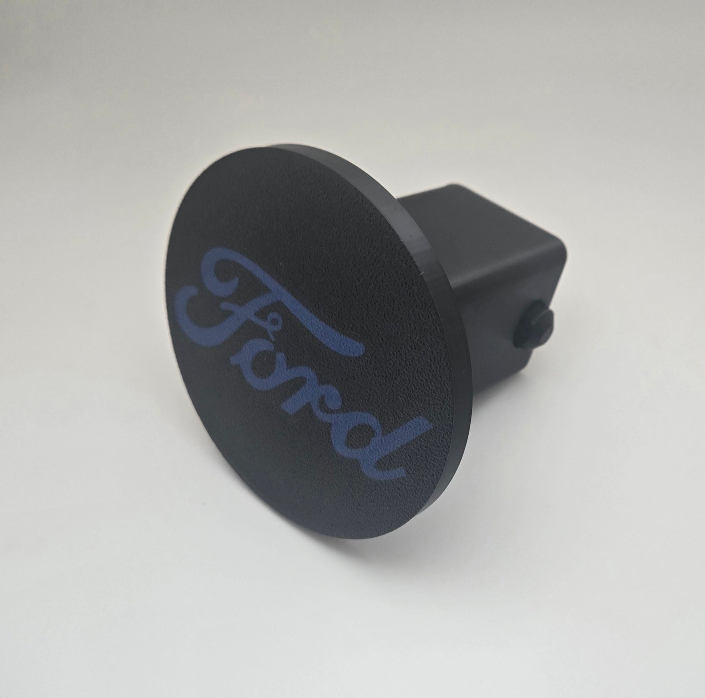 custom Ford tow hitch cover with text logo – fits standard 2 inch receiver