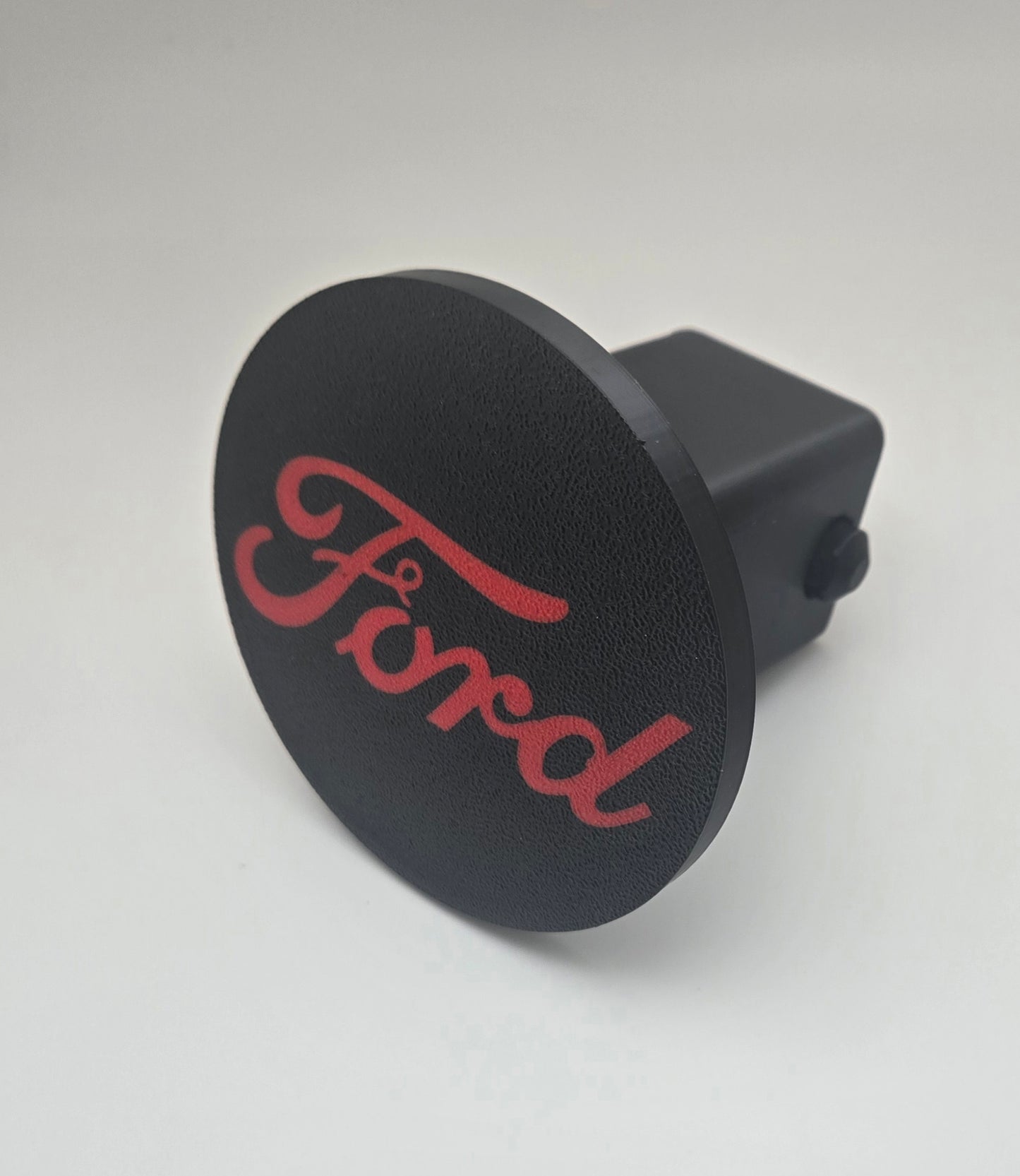 custom Ford tow hitch cover with text logo – fits standard 2 inch receiver