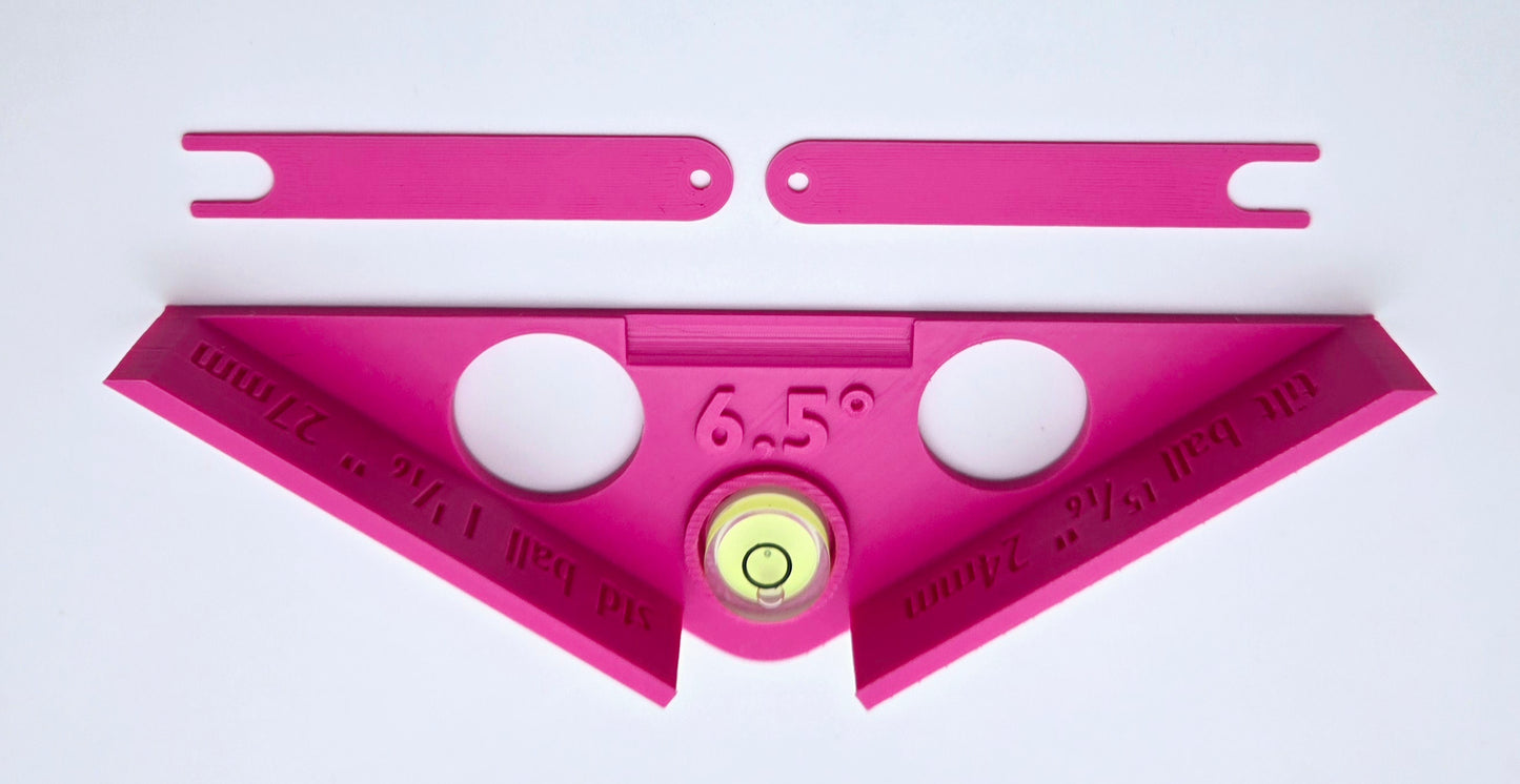 6.5 degree pinball playfield leveler tool for setting accurate slope