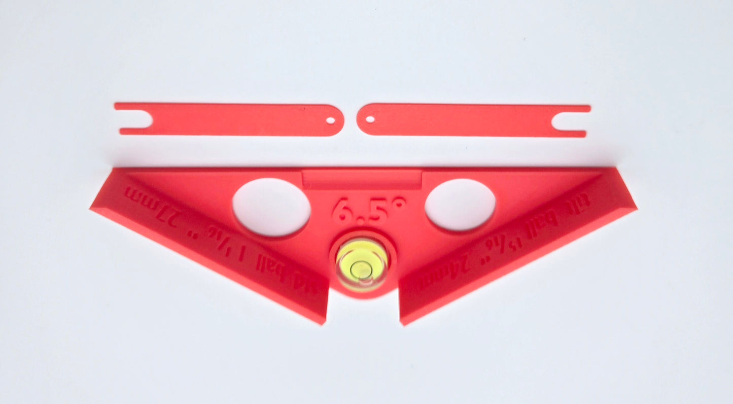 6.5 degree pinball playfield leveler tool for setting accurate slope