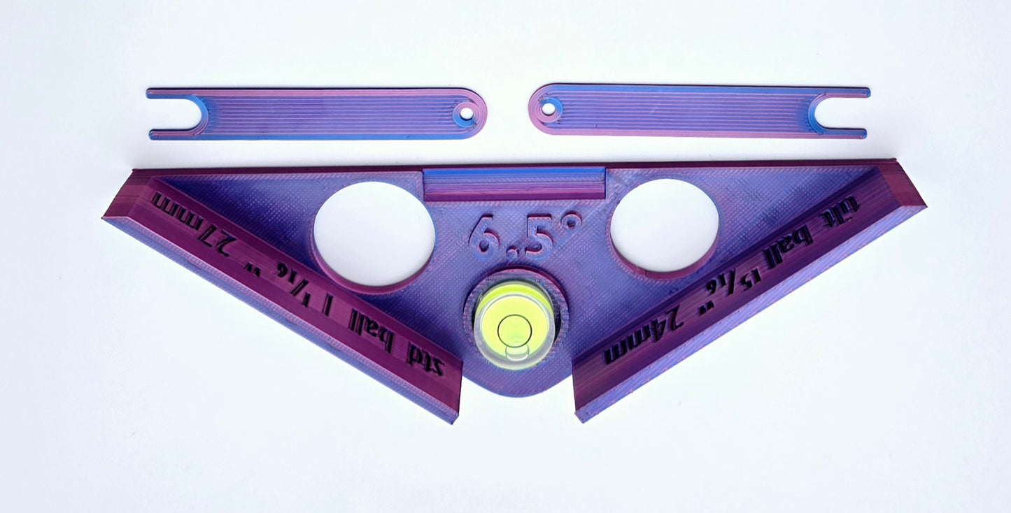 6.5 degree pinball playfield leveler tool for setting accurate slope