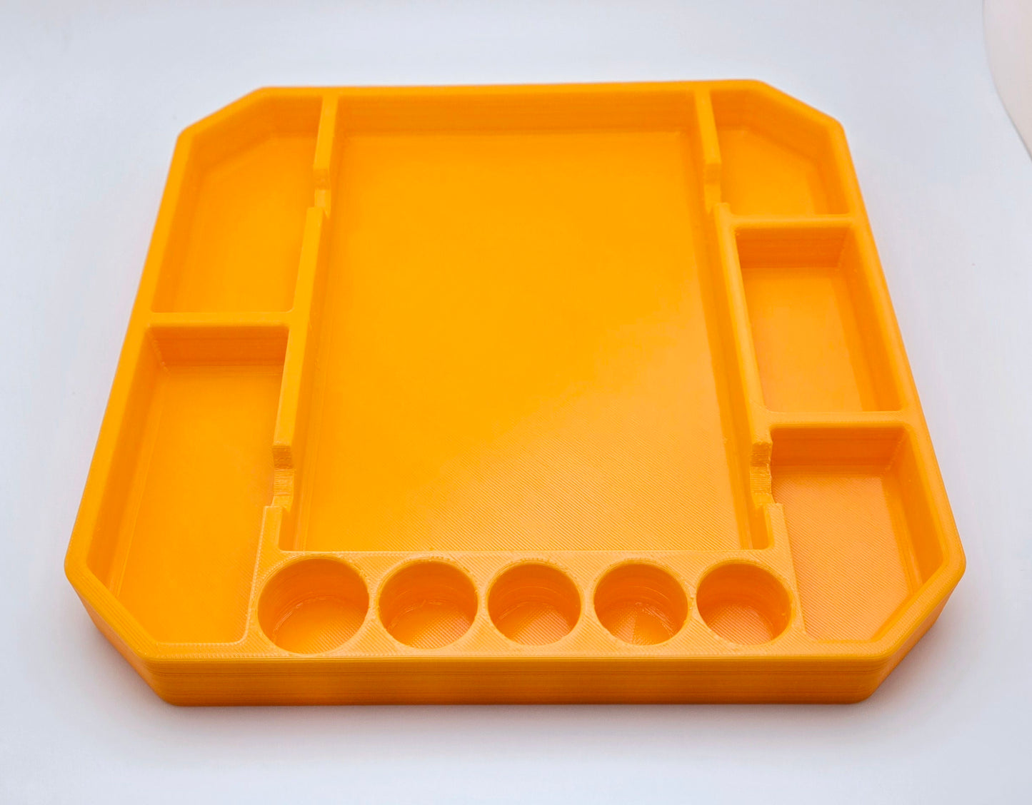 Flexible TPU pinball parts tray for screws, rubbers, and springs