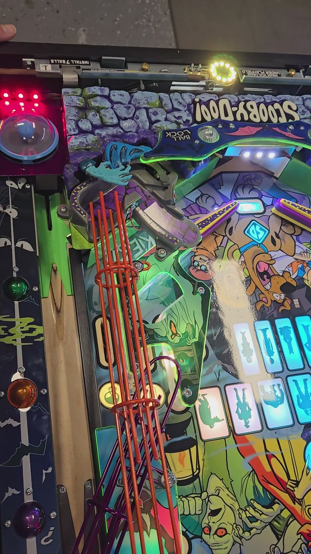 3D printed Scooby-Doo pinball fork stabilizer – fits 2023 Spooky Pinball machines ball launch straight