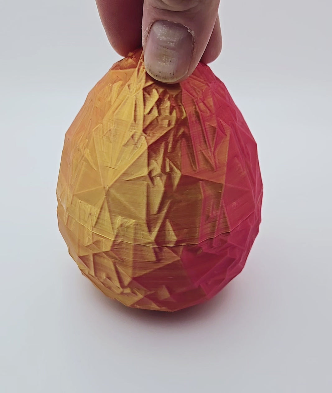 Crystal articulated flexi dragon toy with matching egg – 3D printed fantasy collectible
