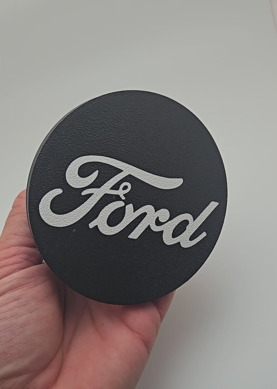 custom Ford tow hitch cover with text logo – fits standard 2 inch receiver