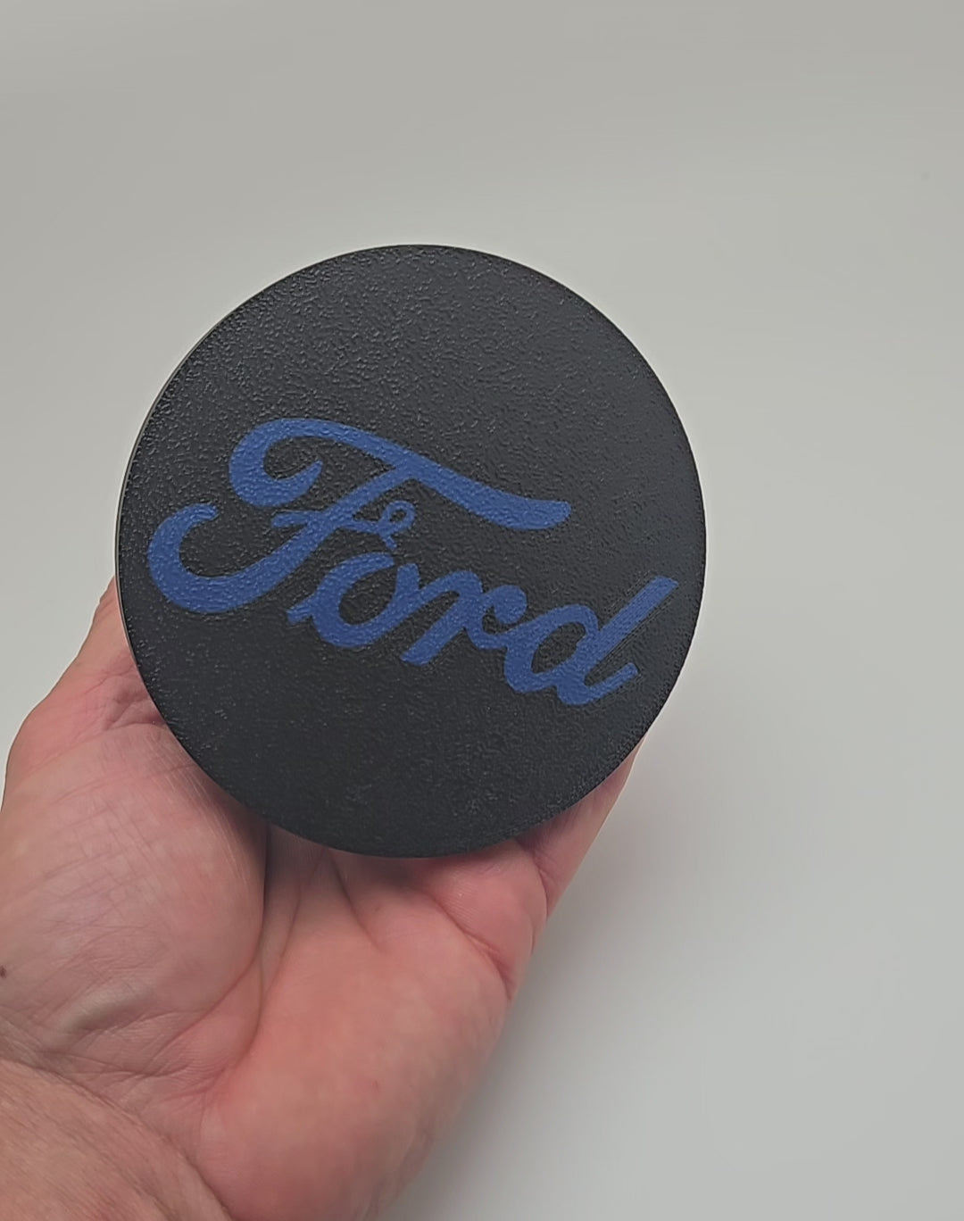 custom Ford tow hitch cover with text logo – fits standard 2 inch receiver