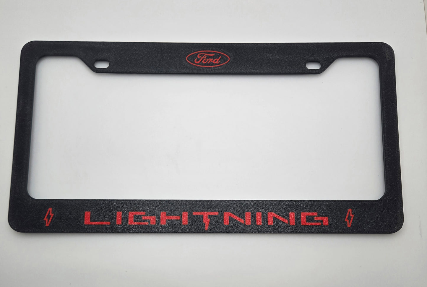 Ford F-150 Lightning license plate frame in red
