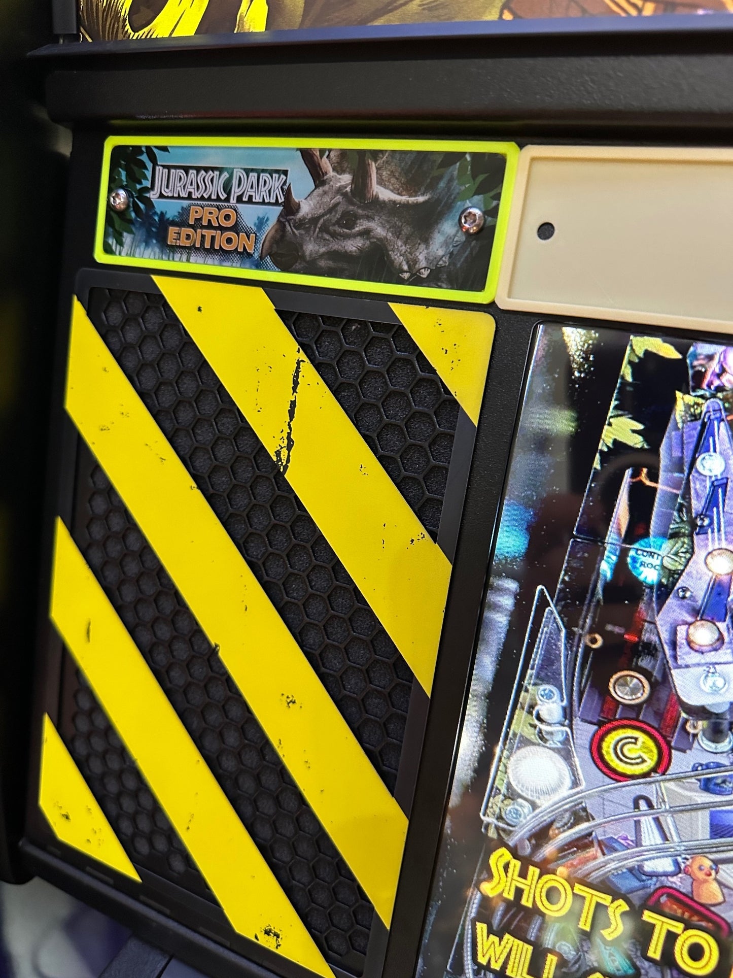 Color badge frame bracket for Stern Spike 2 Pro and Premium pinball machines