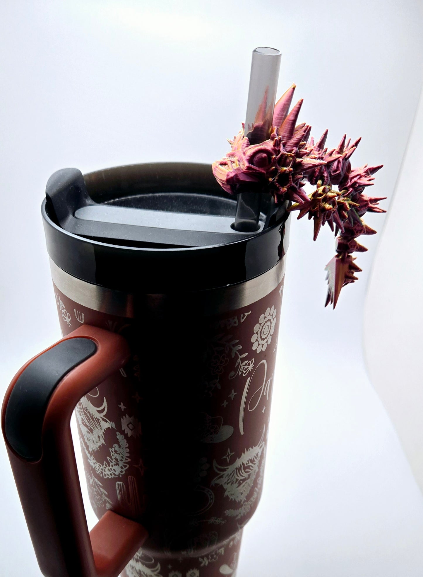 Straw Topper Dragon Stanley Tumbler Straw Charm Forth Wing Onyx Storm Fans