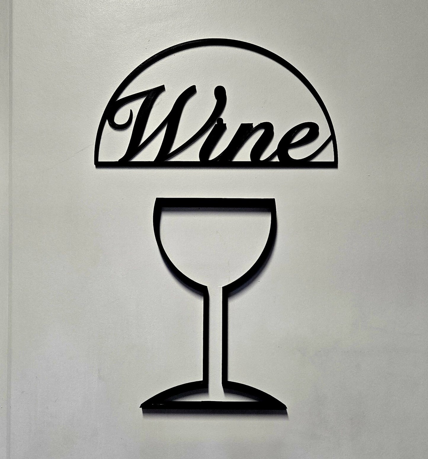 3D printed wine glass wall art – lightweight décor for kitchen, dining room, or bar